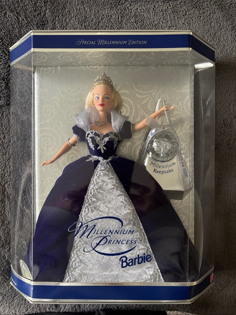 Barbie Millennium Princess Doll in Navy & Silver